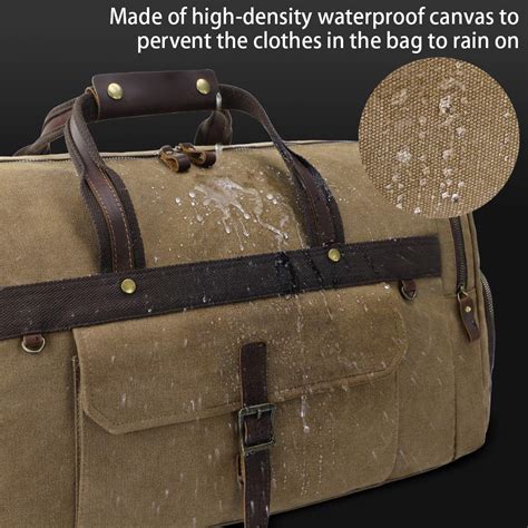 Travel Duffel Bag Waterproof Duffle Bags for Men Oversized Genuine Leather Carryon Weekend bag ...