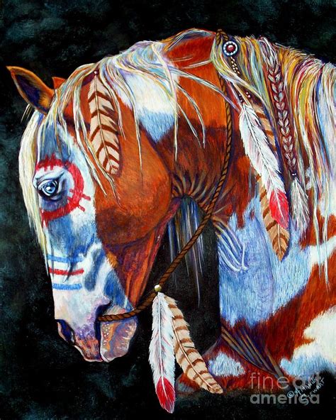 Indian War Pony Painting by Amanda Hukill