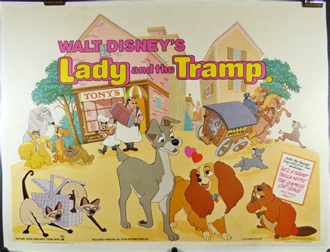 LADY AND THE TRAMP, Original Vintage Disney Movie Poster - Original Vintage Movie Posters