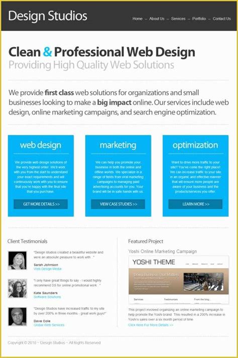 Free Small Business Website Templates Of Small Business Website Templates Adktrigirl ...