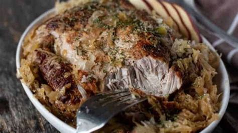 Oven Roasted Pork and Sauerkraut Recipe | Savoring The Good