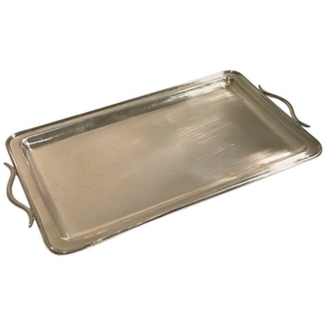 Little Silver Tray with Handles at 1stDibs