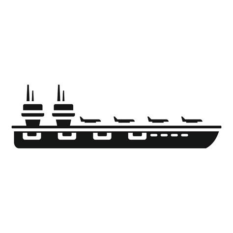 Naval aircraft icon simple vector. Navy ship 15157424 Vector Art at ...