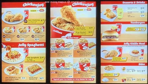 Jollibee Menu Pesos