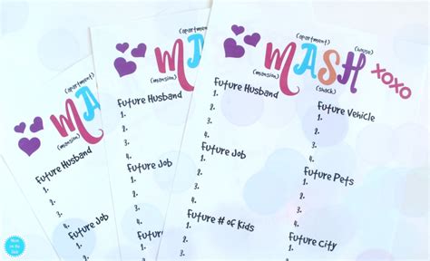 Printable MASH Game for Nostalgic 80's Fun | Mom on the Side