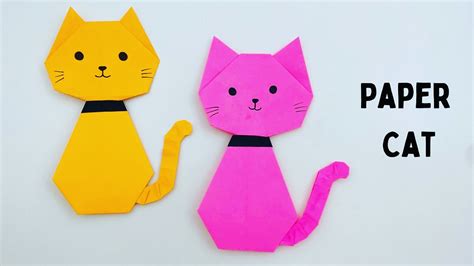 How To Make Easy Paper Cat For Kids / Nursery Craft Ideas / Paper Craft ...