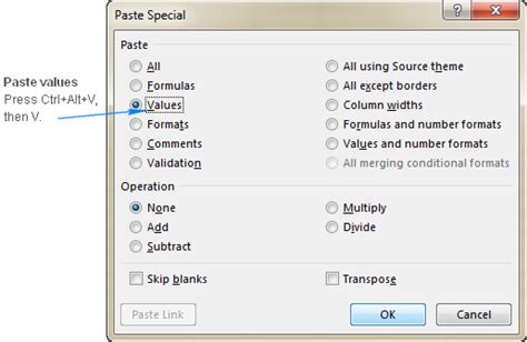 Excel shortcut keys paste values - citiesdas