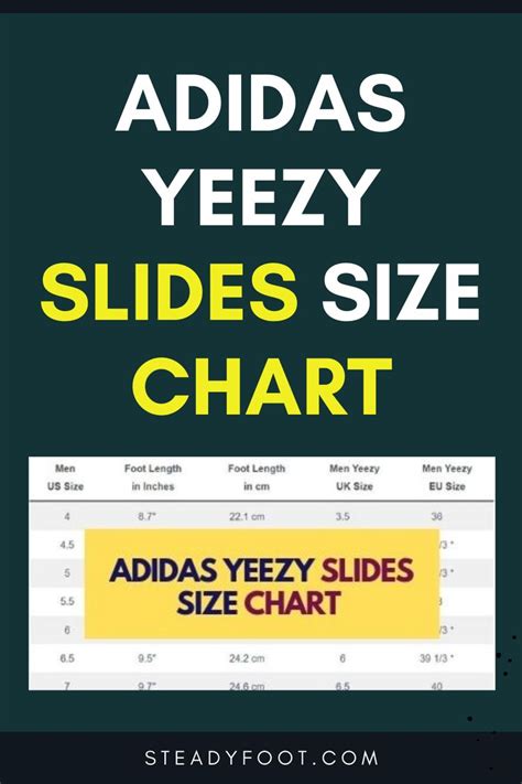 Adidas Yeezy Slides Size Chart | Yeezy slides, Yeezy, Adidas yeezy