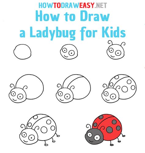 How To Draw A Ladybug Easy Drawing Tutorial For Kids In 2022 | Images and Photos finder