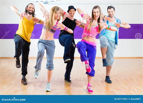 Dancer At Zumba Fitness Training In Dance Studio Stock Photo - Image: 45177631