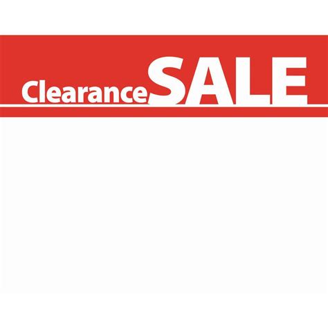 Clearance Sale Signs Write On