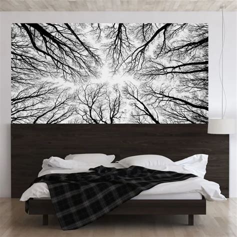 Creative Effect Black Tree Branches 3D Headboard Wall Sticker Room ...