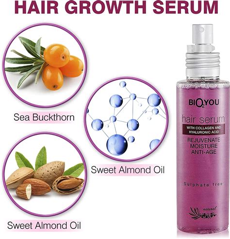 Natural Hair Growth Serum with Hyaluronic Acid Sea Buckthorn Sweet ...