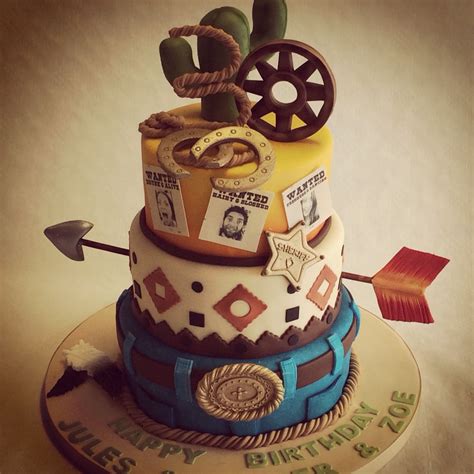 Cowboys and Indians cake. Wild West theme for a 30th #Birthday party! #BirthdayCakes | Cowgirl ...