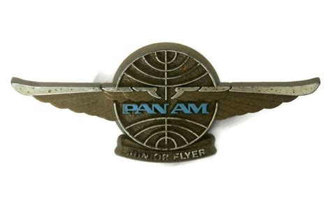 Pan Am Junior Flyer Badge Pin world Globe w/Wings Airline Memorabilia ...