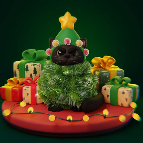 ArtStation - Christmas Cat