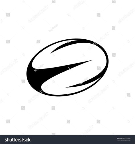 Vector Illustration Of Black,White Rugby Ball, Eps8, Rugby Ball Vector - 370131860 : Shutterstock