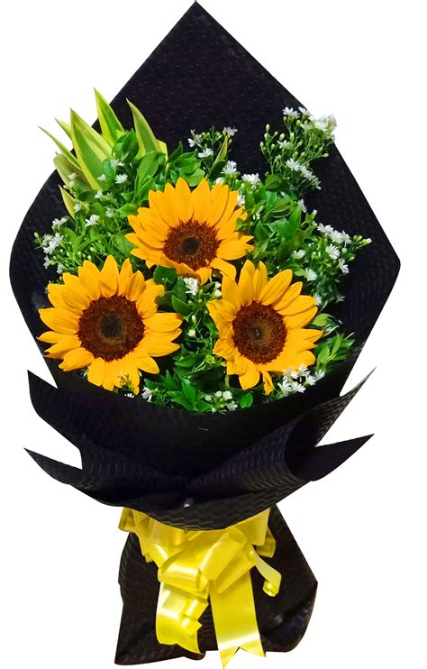 Online 3 Pieces Sunflowers Bouquet in Manila City Philippines