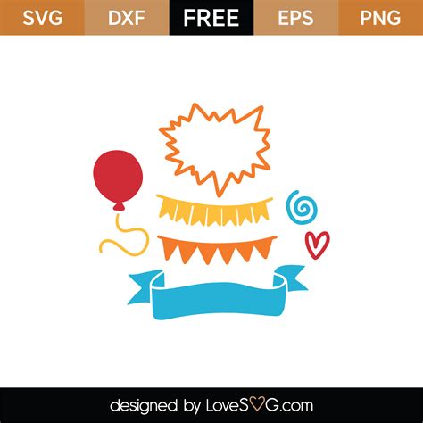 Free Birthday Banners SVG Cut File | Lovesvg.com