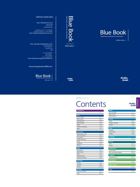 Armitage Shanks Blue Book MENA Edition 1 | PDF | Public Toilet | Specification (Technical Standard)