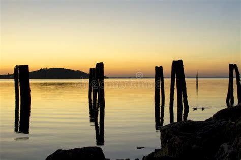 The Calm Waters of Lake Trasimeno at Sunset Stock Image - Image of beautiful, lake: 129292865