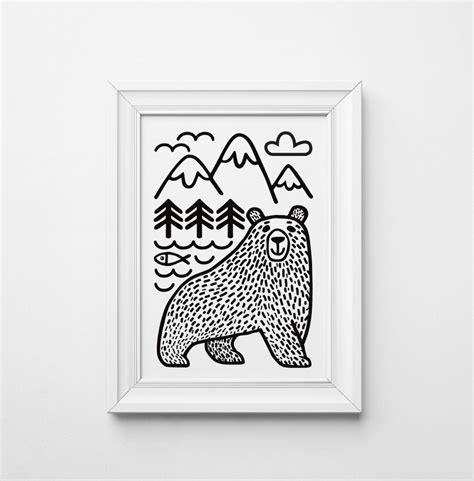 Bear Art Print - Etsy