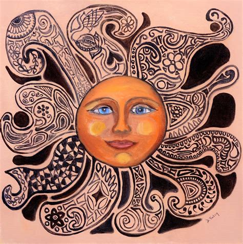 Sun Face Painting by Donna Tuten - Fine Art America