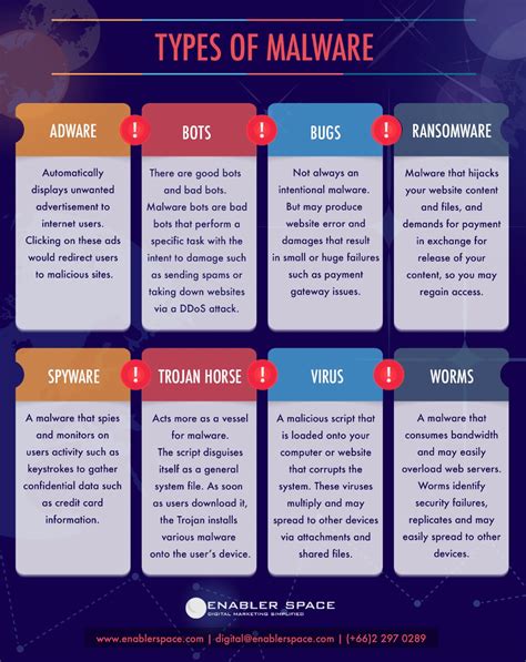 [Infographic] Types of Malware - Enabler Space