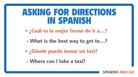 How to Ask for Directions in Spanish — Spanish and Go