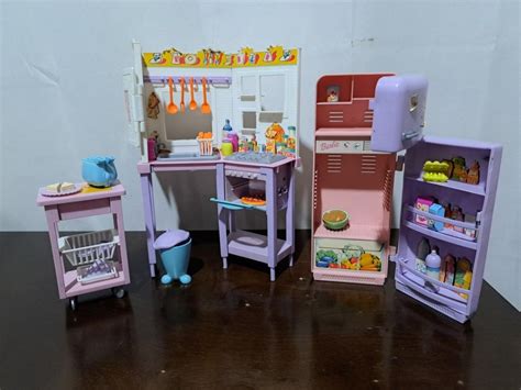 Barbie Kitchen Dollhouse Set w/ extra kitchen pantry sets, Hobbies & Toys, Memorabilia ...