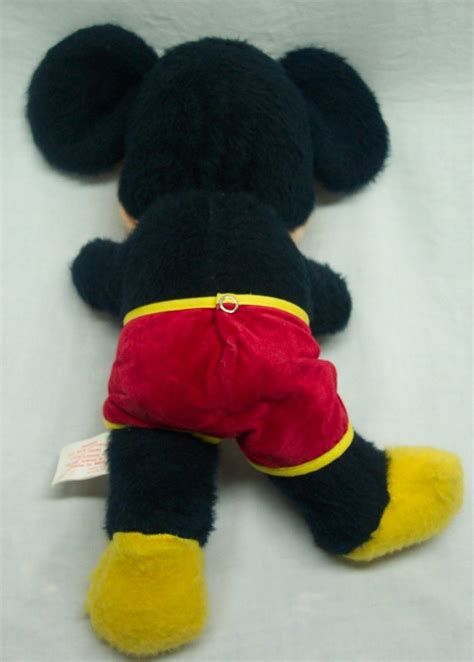 VINTAGE Antique Walt Disney MICKEY MOUSE 11" Plush STUFFED ANIMAL TOY ...