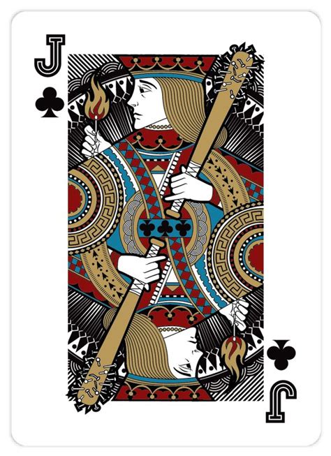 Playing card design: Jack of Clubs | Playing cards design, Playing cards art, Playing cards