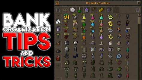 OSRS Bank Organization Tips and Tricks - Keep Your Bank CLEAN!!! - YouTube