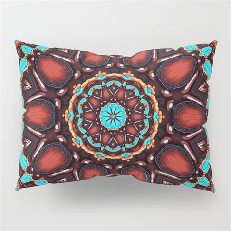 Buy Abstract - Wood & Turquoise Pattern Pillow Sham by gx9designs ...