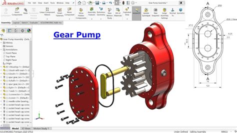 SolidWorks Tutorial Gear Pump - YouTube