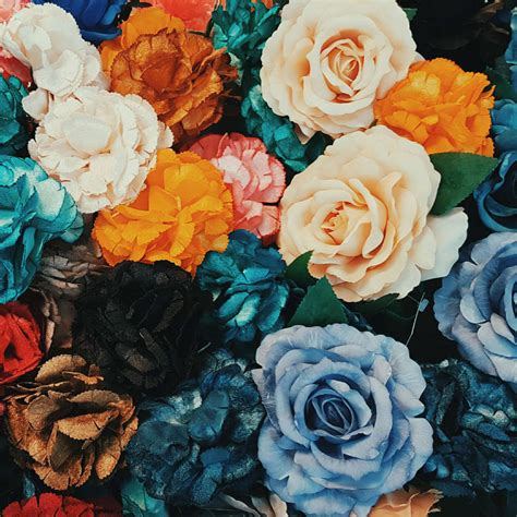 Colorful Faux Roses Wall Art | Photography