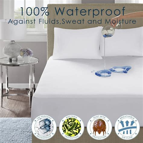 Twin XL 97x203cm 100% Waterproof Bed Cover Waterproof Mattress Protector Cover soft ...