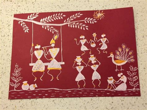 Easy Warli Painting On Canvas Board - Download Free Mock-up