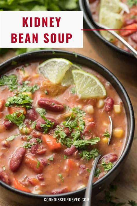 Zesty Kidney Bean Soup - Connoisseurus Veg