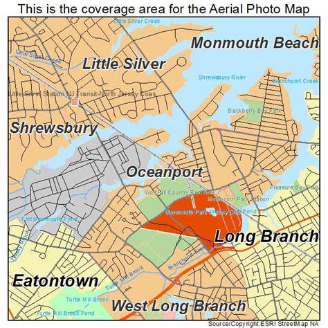 Aerial Photography Map of Oceanport, NJ New Jersey