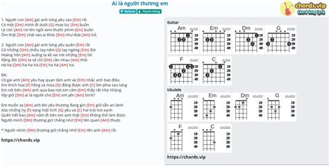 Chord: Ai là người thương em - tab, song lyric, sheet, guitar, ukulele | chords.vip