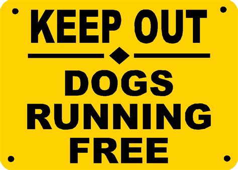 Keep Out sign Dogs Running Free SIGN heavy metal by signlady4u