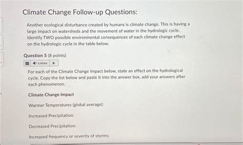 Solved Climate Change Follow-up Questions: Another | Chegg.com