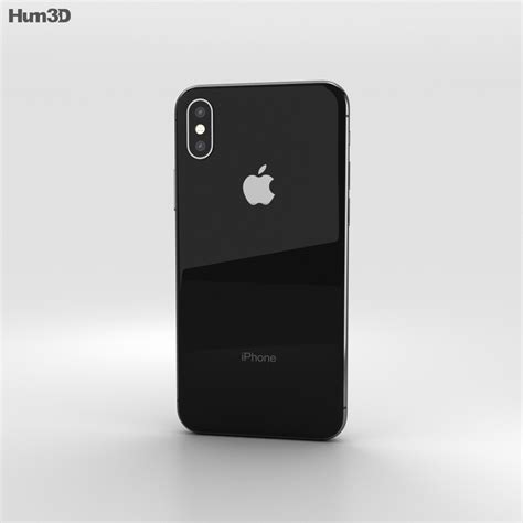 Apple iPhone X Space Gray 3D model - Electronics on Hum3D