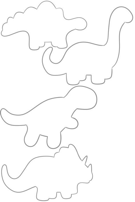 Dinosaur Outlines - stegosaurus argentinosaurus trex triceratops | Birthday party activities ...