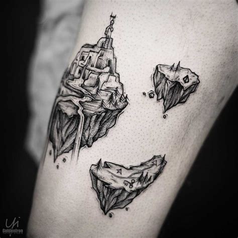 Floating rock tattoos - Tattoogrid.net