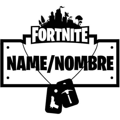 Vinilo Fortnite con nombre propio