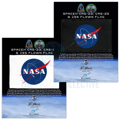 SpaceX & ISS Flown NASA Flag