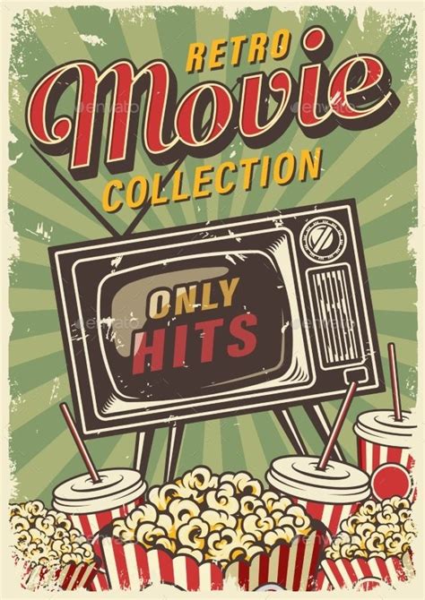 Cinema Vintage Poster | Vintage poster design, Poster vintage retro ...