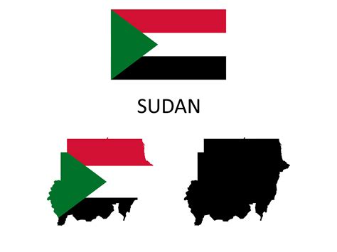 sudan flag and map illustration vector 21223248 Vector Art at Vecteezy